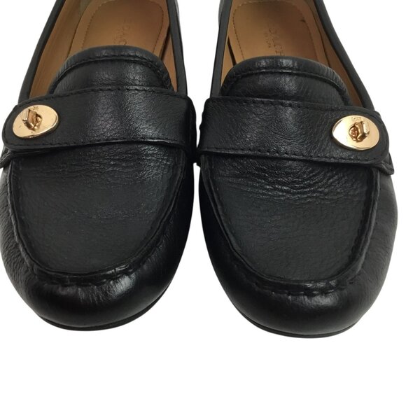 Coach Flash A9375 Womens 6B Slip On Soft Leather Loafers Black - Picture 3 of 10